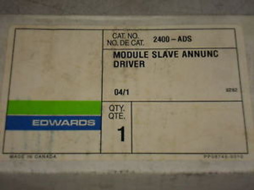 EDWARDS MODULE SLAVE ANNUNC DRIVER 2400-ADS NEW