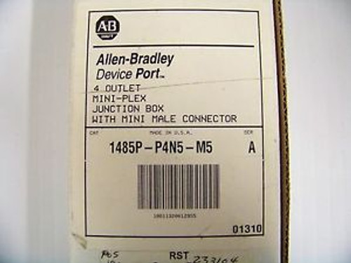 Allen Bradley #1485P-P4N5-M5 Device Port 4 Outlet Mini-Plex New 1/1/2