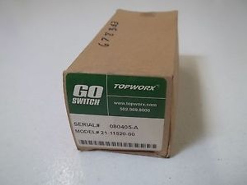 GO SWITCH 21-11520-00 LEVERLESS LIMIT SWITCH NEW IN A BOX