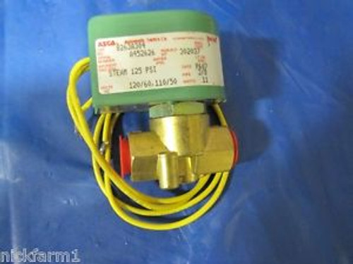 Asco Solenoid Valve, 8263A304 NC, 3/8 In, Brass