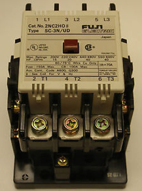 Fuji Electric SC-3N/UD Contactor 2NC2H0B22 2NC2H0 3-Ph 70A  AMAT 1200-01278 +1