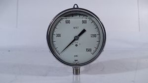 NEW BOURDON SEDEME PRESSURE GAUGE 708908/18, MIX 150 A  1/2 NPT 0+1500 PSI