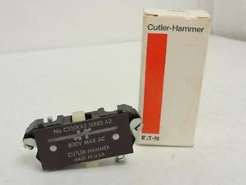143358 New In Box, Cutler-Hammer C320KA2 Aux. Contact Block, 1-NC, 600V, Ser: A2