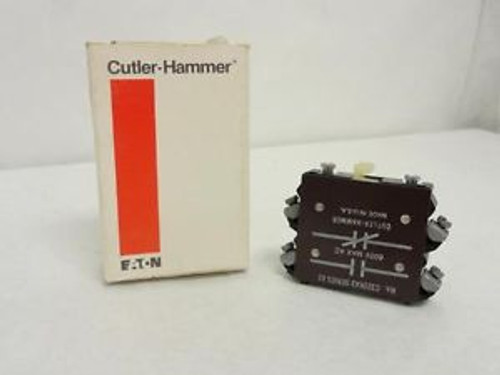 143426 New In Box, Cutler-Hammer C320KA3 Auxiliary Contact, 1-NO, 1-NC, 600VAC