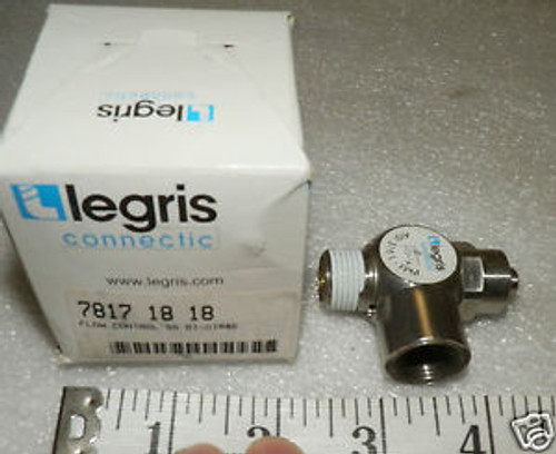 Legris 7817 18 18  3/8 NPT BI-direction SS threaded  flow control elbow valve