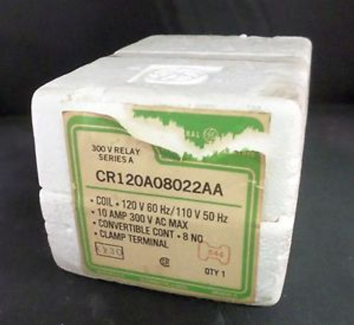 GE CR120A-08022AA 120V-AC 300V 10A Series A RELAY NOS