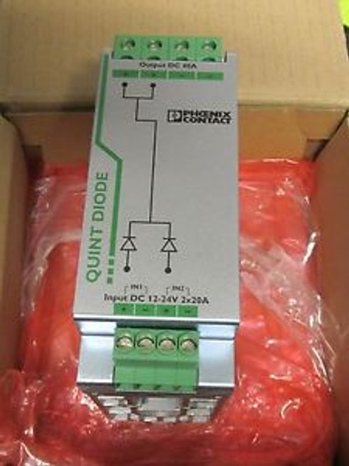 Phoenix Contact Quint-Diode/12-24DC/2x20/1x40 Din Rail Diode Module New in box