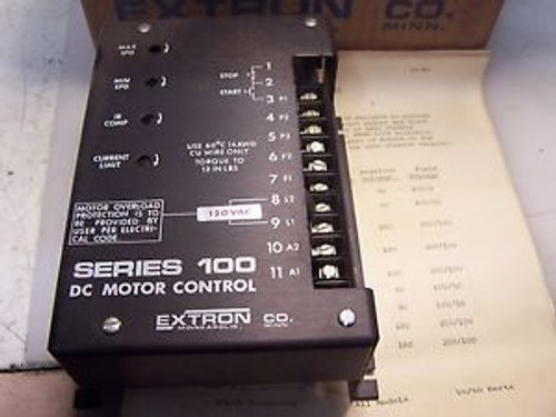 NEW EXTRON 3/4 HP DC MOTOR SPEED CONTROL MODEL 100-10  115 VAC INPUT 90 VDC ARM