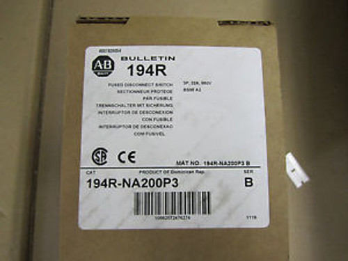 NEW ALLEN BRADLEY 194R-NA200P3 DISCONNECT SWITCH 32A New
