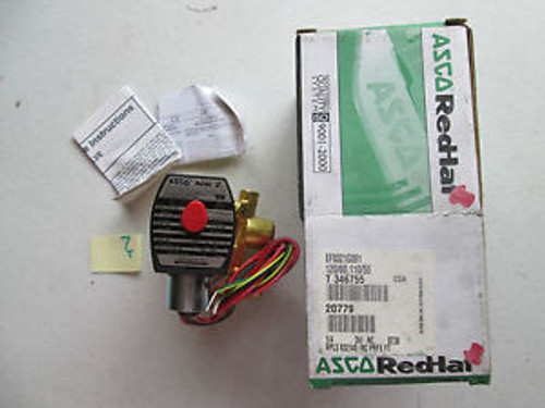 NEW IN BOX ASCO RED HAT SOLENOID VALVE EF8321G001 120/60 110/50 1/4 3W NC  (150)