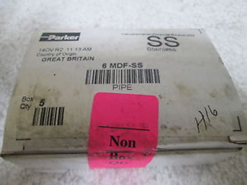 5 PARKER 6 MDF-SS VENT PROTECTOR FITTING NEW IN A BOX