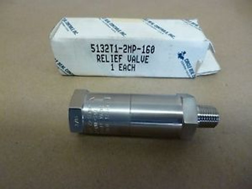 CIRCLE SEAL CONTROLS  5100 SERIES RELIEF VALVE  # 5132T1-2MP-160 ,  316 SS 1/4