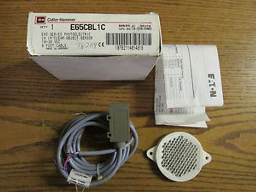 NEW NOS Cutler Hammer E65CBL1C Photoelectric Sensor 10-30VDC 6 Foot Cable