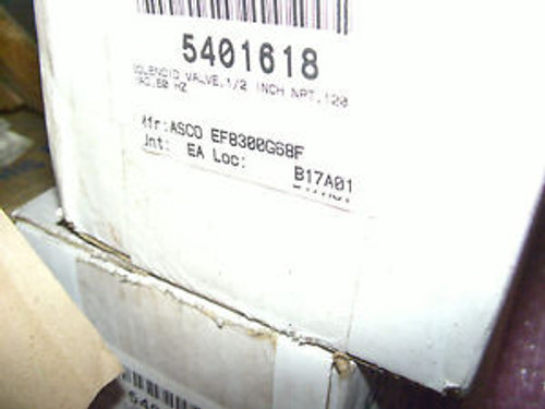 NEW ASCO 1/2 INCH SOLENOID VALVE NPT EF8300G68F