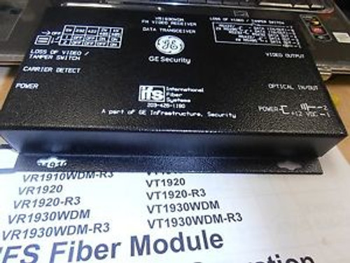 GE IFS VR1930WDM Encoded Video & Data Transceiver    A-155