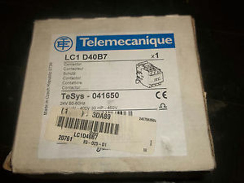 Telemecanique 3PST-NO 24VAC 60 AMP Contactor LC1D40B7