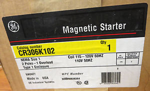 GE CR306K102 Magnetic Starter 2 Pole Nema 1