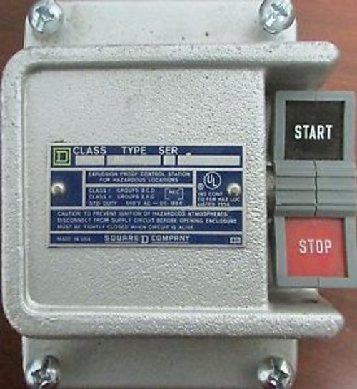 Square D Explosion Proof Start Stop Control Station 9001 BR 204