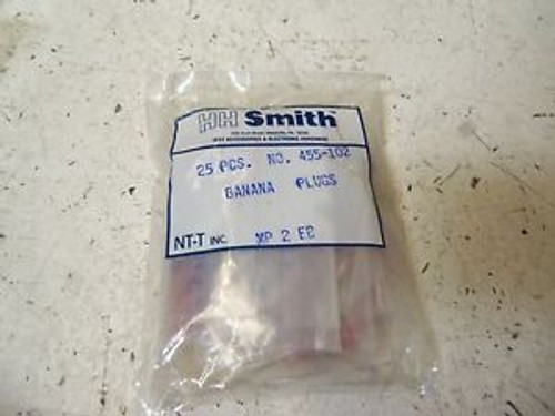 25 HH SMITH 455-102 BANANA PLUGS NEW IN FACTORY PACKAGE