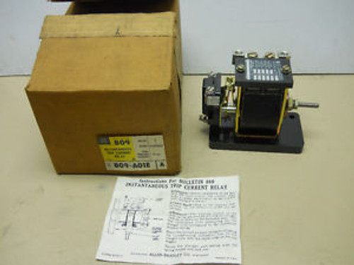 ALLEN BRADLEY 809-A01E 809A01E INSTANTANEOUS TRIP CURRENT RELAY