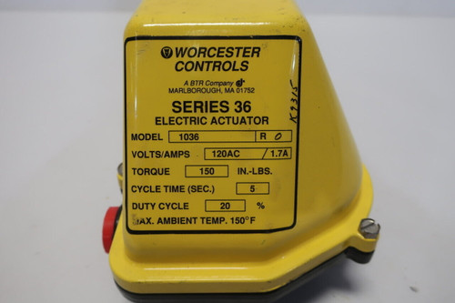 WORCESTER MODEL: 1036R0 ELECTRIC ACTUATOR SERIES 36