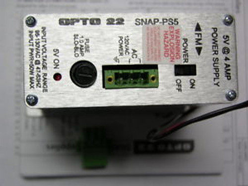 Opto 22 SNAP-PS5 Power Supply 120VAC Input 5VDC 4A Output