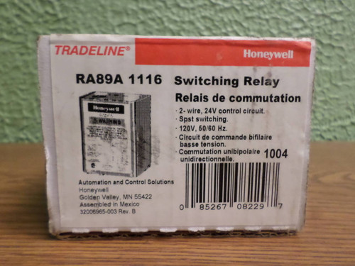 HONEYWELL RA891A1116 SWITCHING RELAY NEW IN BOX