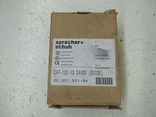 SPRECHER + SCHUH CA7-12D-10 24VDC CONTACTOR NEW IN A BOX