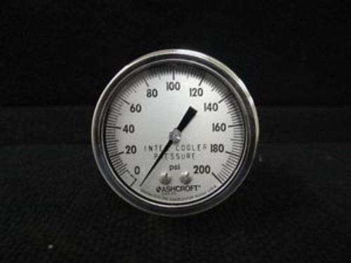 Ashcroft Intercooler Pressure Gauge w/ Gauge Saver, 0-200 PSI, St. Steel Case