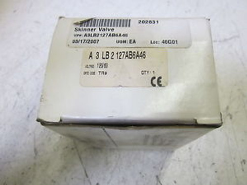 PARKER A 3 LB 2 127AB6A46 SKINNER VALVE 120V 125PSI NEW IN A BOX