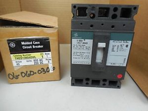 NEW GE THED136040WL HI-BREAK CIRCUIT BREAKER 40A 40 AMP A 2P 600V THED136040