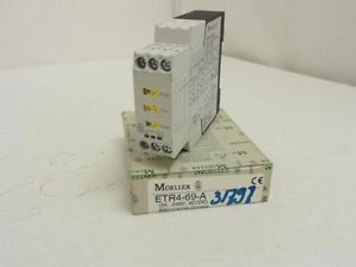 144136 New In Box, Moeller ETR4-69-A Timer Relay, 3A, 240VAC Max