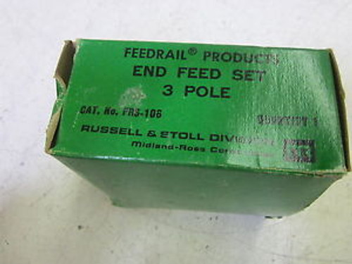 FEEDRAIL PRODUCTS FRS-103 CENTER FEED SET 3P NEW IN A BOX
