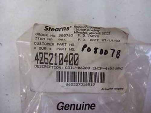 STEARNS 426210400 COIL NEW OUT OF BOX