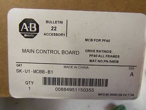ALLEN BRADLEY MAIN CONTROL BOARD SK-U1-MCBB-B1 SERIES A NEW IN BOX