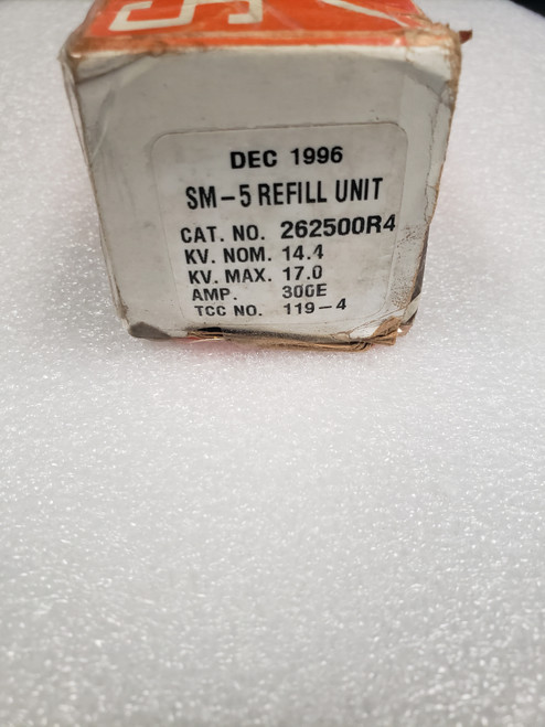 S&C Electric Sm-5 Refill Unit C/N 262500R4 Kv Nom. 14.4 Kv Max. 17.0 Amp 300E