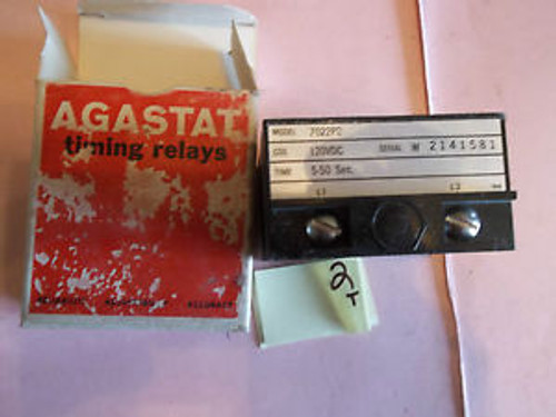 NEW IN BOX AGASTAT TIMING RELAY 7022PD 120 VDC 5-50 SEC (169-1)