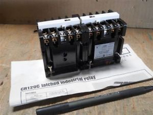 General Electric (CR120C04422AA) Latched Industrial 8 Pole Relay, New Surplus