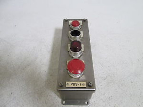 HOFFMAN PUSHBUTTON ENCLOSURE E-4PBSS (AS PICTURED) NEW OUT OF BOX