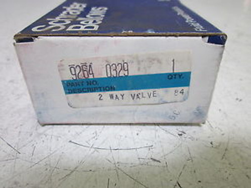 SCHRADER 9264-0329 2-WAY VALVE NEW IN A BOX