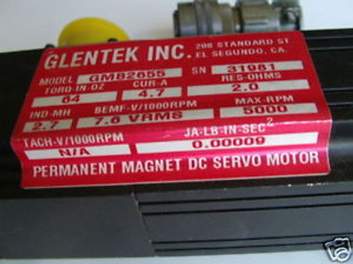 DC SERVO MOTOR    GLENTEK No. GMB2655   ---NEW---