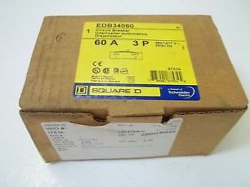 SQUARE D EDB34060 CIRCUIT BREAKER NEW IN A BOX