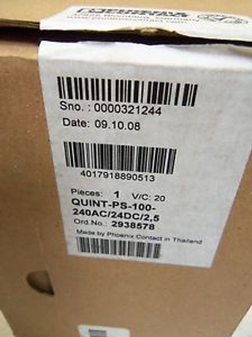 PHOENIX CONTACT QUINT-PS-100-240AC/24DC/2,5 NEW IN BOX