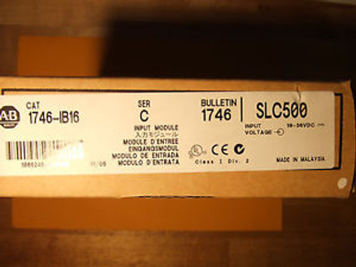 ALLEN BRADLEY 1746-IB16 1746-1B16 1746IB16 SLC500 SER C DIGITAL INPUT MODULE NEW