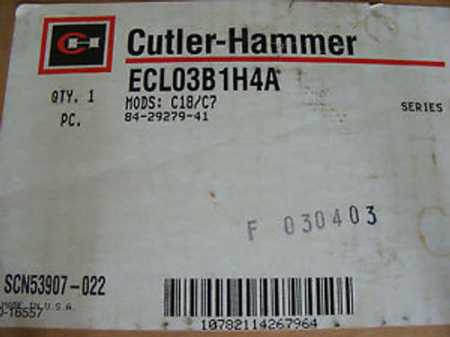 New Cutler Hammer ECL03B1H4A Lighting Contactor 4 Pole 20 Amp