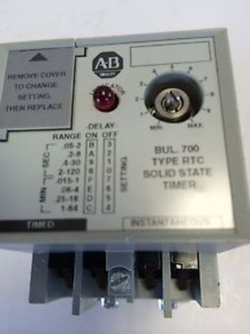 NEW OLD Allen Bradley 700 Timing Relay 700-RTC00000U24 A Solid State TYPE RTC GC