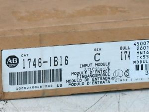 ALLEN BRADLEY 1746-IB16  SER. C,  DC INPUT MODULE (NEW IN BOX)