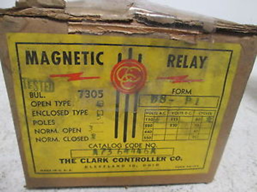 CLARK A73-64446A MAGNETIC RELAY NEW IN A BOX