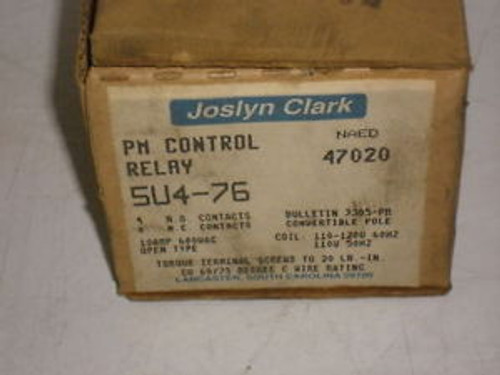 JOSLYN CLARK PM CONTROL RELAY 5U4-76 NEW