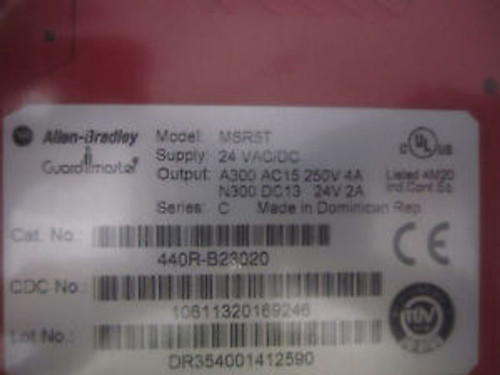 NEW ALLEN BRADLEY GUARDMASTER MSR5T SAFETY RELAY